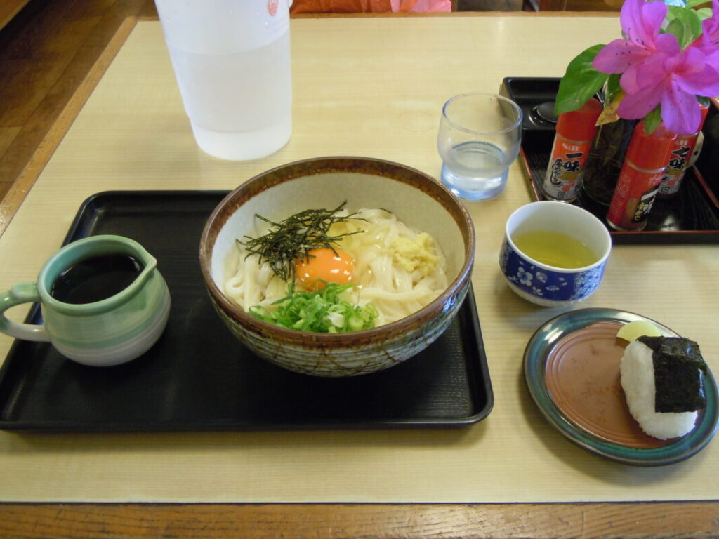 釜玉うどん｜久しぶりの温かい食事