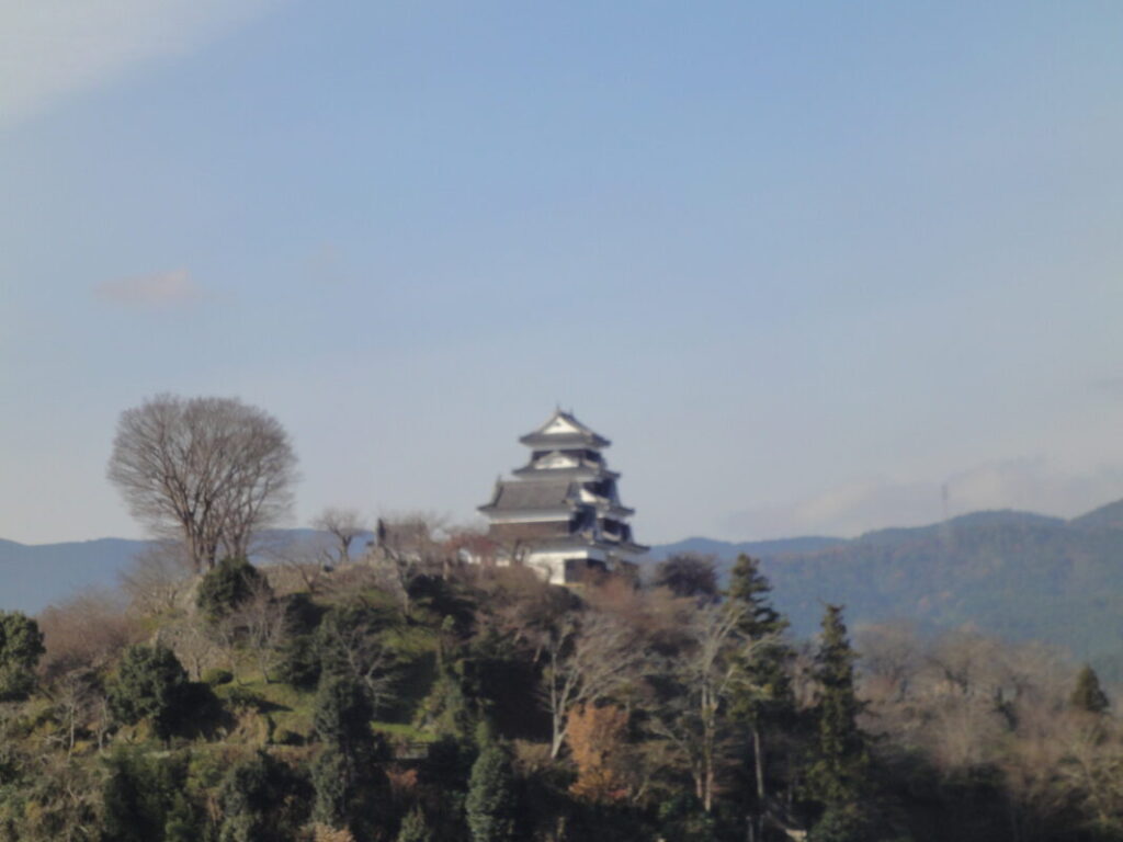 Ozu Castle Standing on a Hill