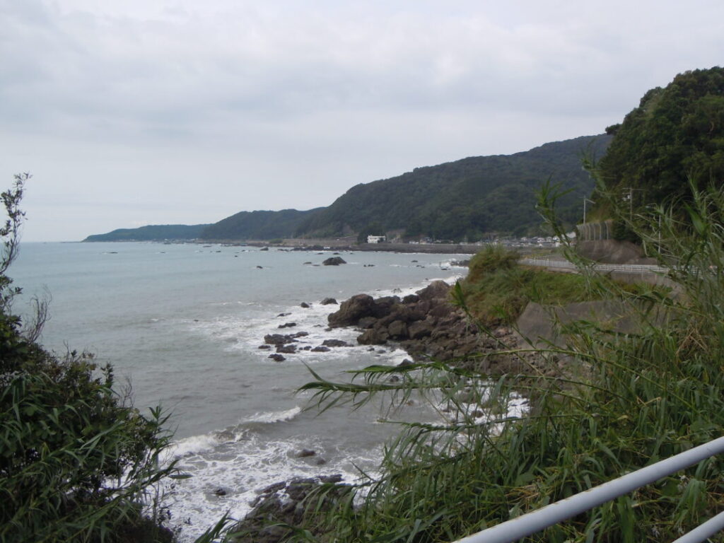 四万十市へ向かう道中の海岸線