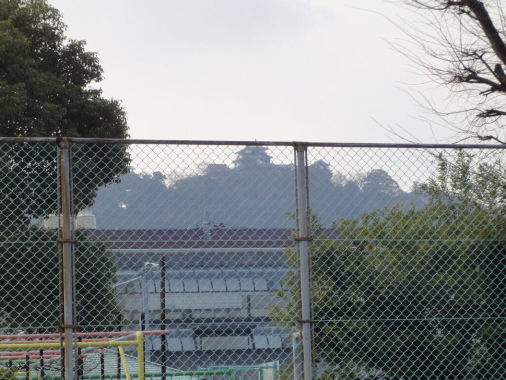 View of Matsuyama Castle from the pilgrimage trail