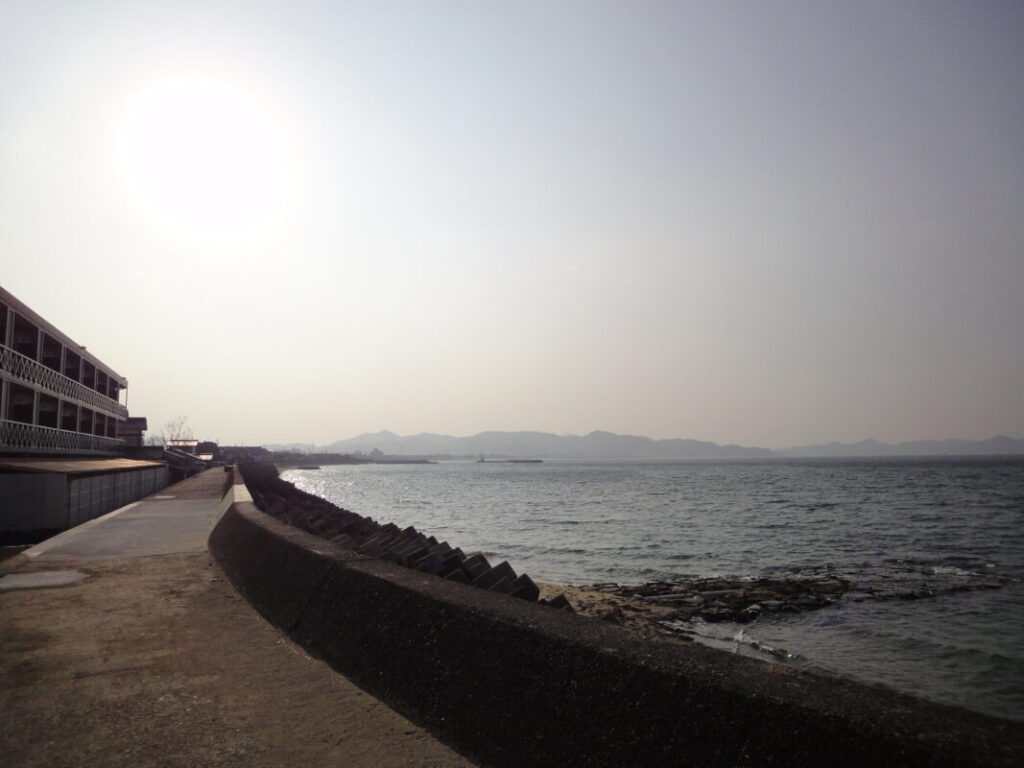Henro trail along the coast of the Iyo-nada Sea